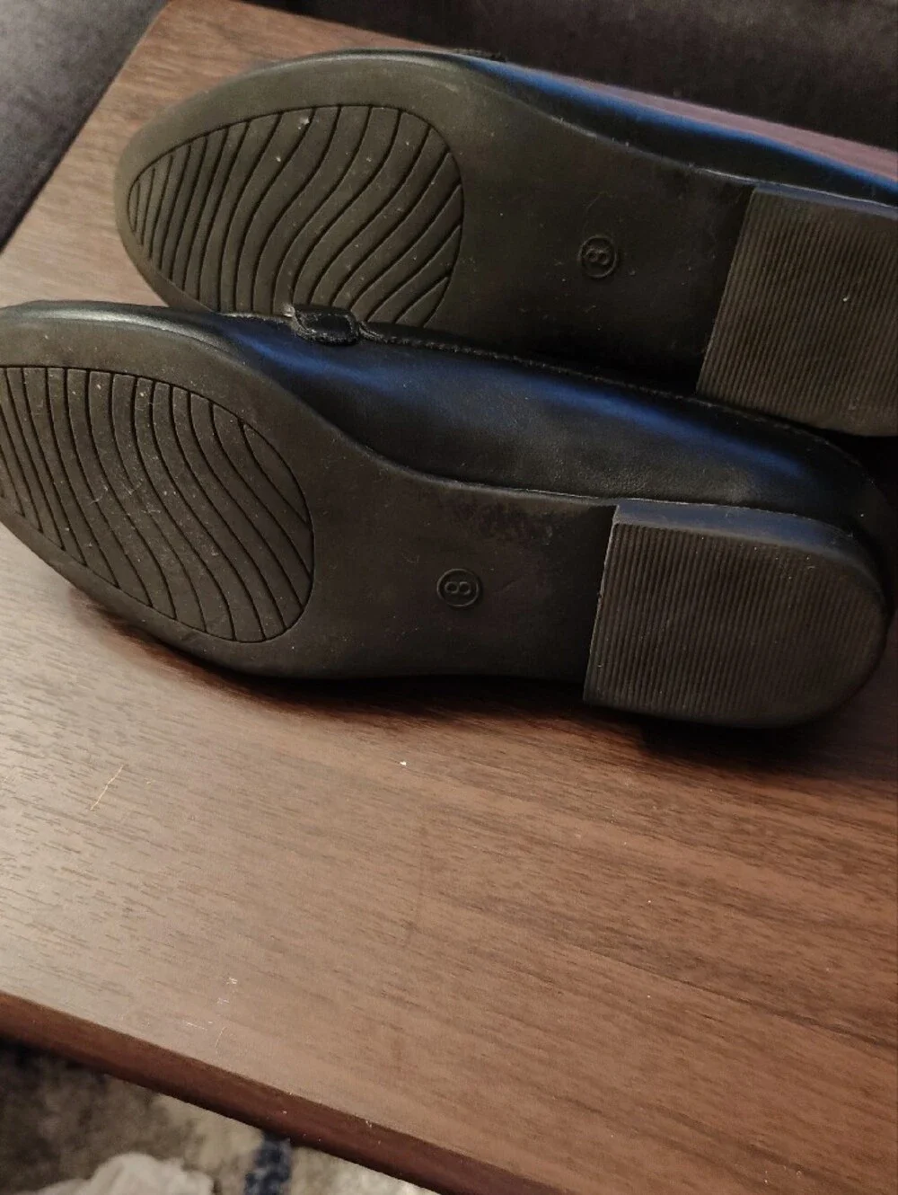 Michael Kors Black Leather Loafers with Gold-Tone Bit